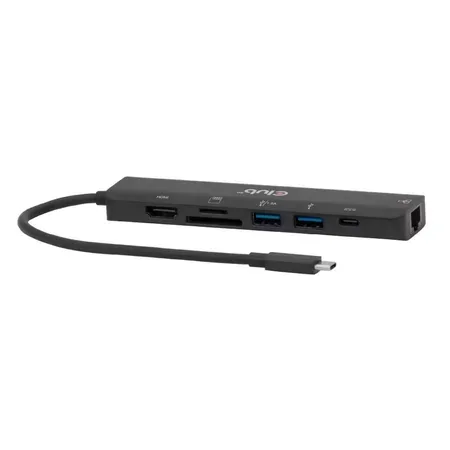 CLUB3D CSV-2553 USB-C-hubb, HDMI, RJ-45, 2 USB-A, svart