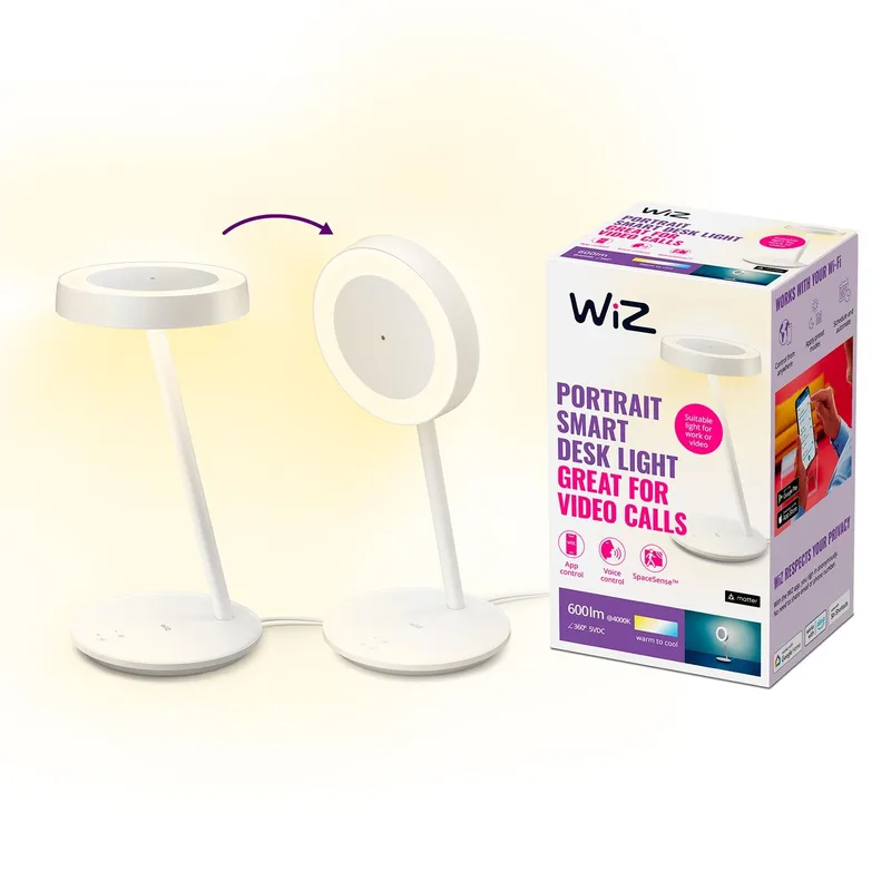 WiZ Portrait Smart skrivbordslampa/belysning för videosamtal