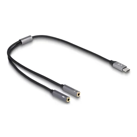 Delock USB-C till uttagsadapter för hörlurar