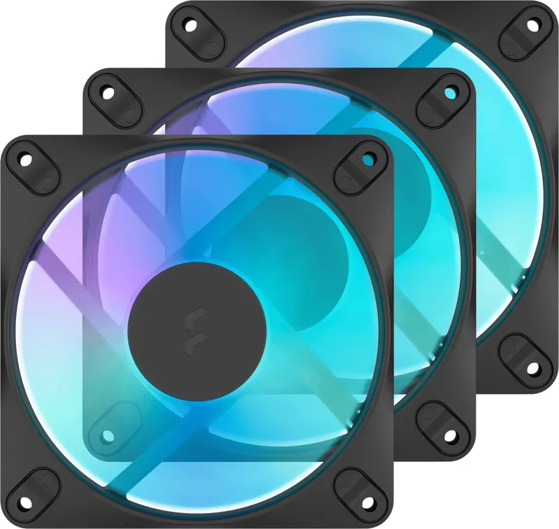 Fractal Design Dynamic 3 14 RGB Svart 3-pack
