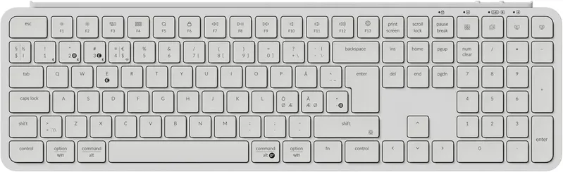 Keychron B6 Pro ultratunt trådlöst tangentbord, vit