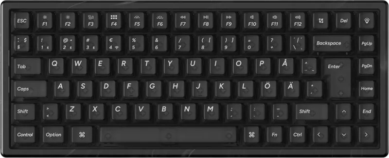 Keychron K2 HE SE trådlöst tangentbord, Resin Edition, nordisk layout