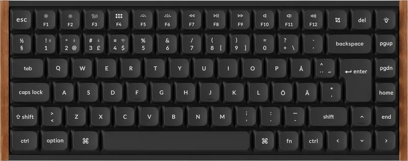 Keychron K3 Ultra Wood Black Wireless POM Brown