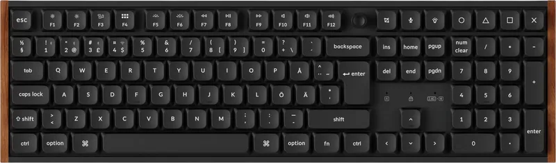Keychron K5 Ultra Wood Black Wireless Pom Red