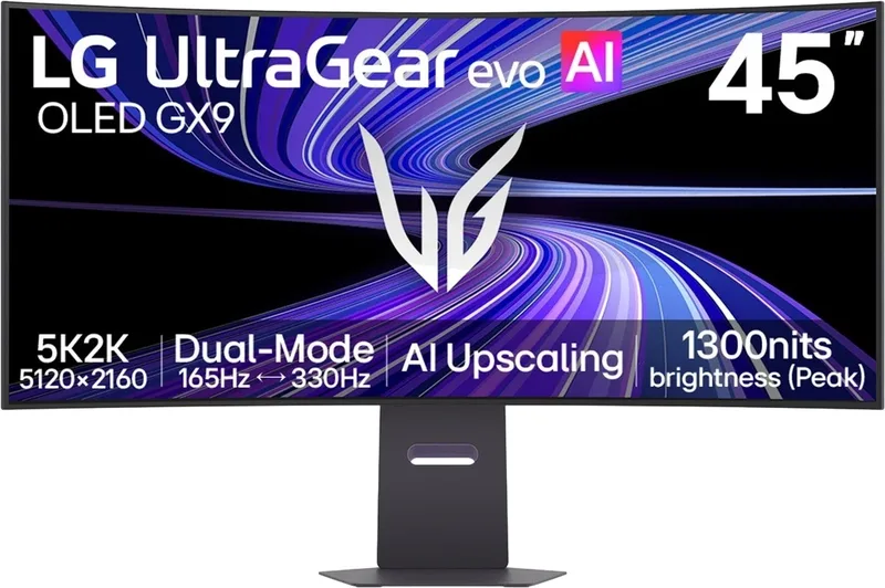 LG UltraGear 45GX950B 45 tum OLED-skärm, 5120 x 2160, 165 Hz