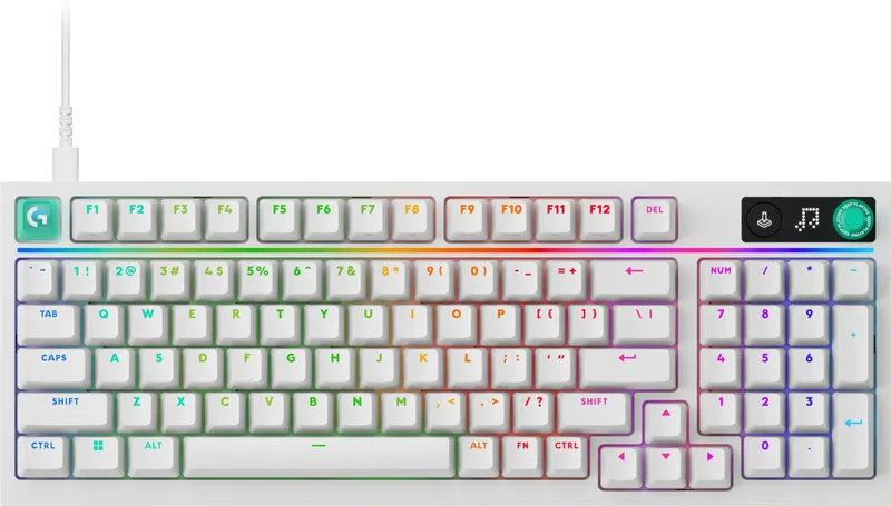 Logitech G316 X 98 gamingtangentbord, vit