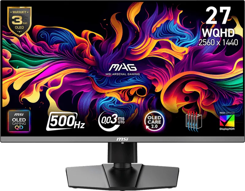 MSI MAG 272QP QD-OLED X50 skärm 26,5 tum WQHD svart