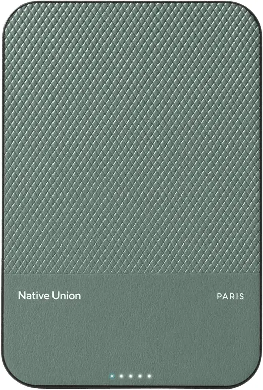Native Union Classic 5000 mAh magnetisk powerbank, grön