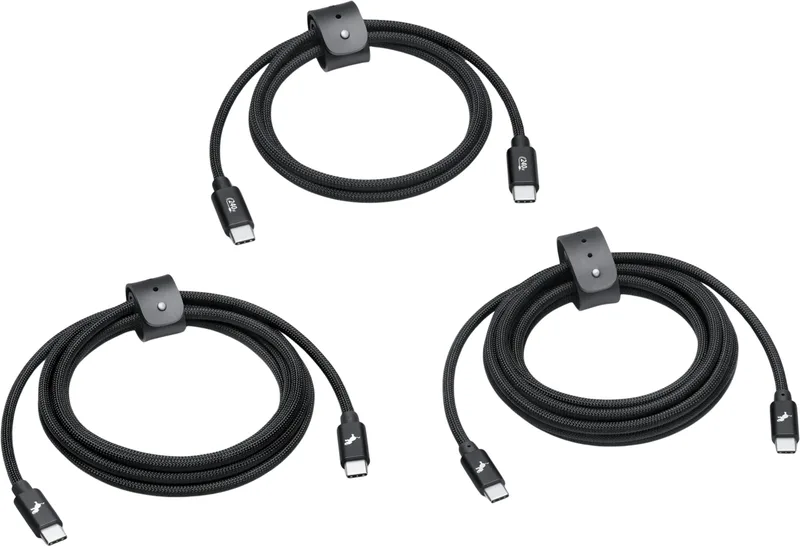 Nimble USB-C-kabel 240 W, 3-pack, 1 m, 2 m, 3 m, svart