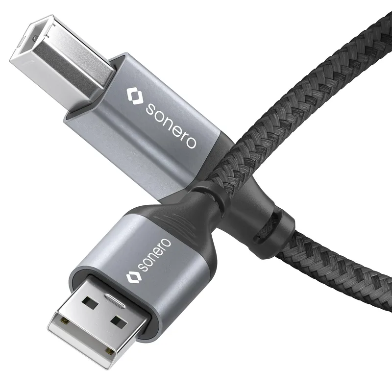 Sonero® USB 2.0-kabel, aktiv förlängningskabel med signalförstärkare, datakabel, USB-A-kontakt till USB-A-uttag, 480 Mbit/s, 10,0 m, svart