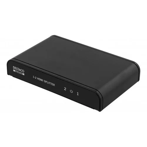 HDMI-splitter, 1 enhet till 2 skärmar, HDMI 2.0, 4K, UHD, svart