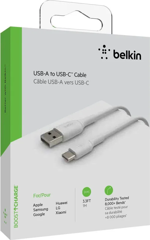 USB-kabel Belkin BoostCharge USB-A till USB-C, 1 meter