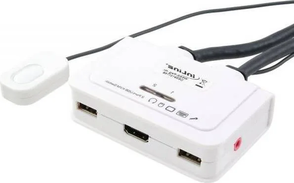DIGITUS - KVM / ljud / seriell / infraröd förlängare - HDMI, 1GbE, USB - över fiberoptik - USB - upp till 40 km