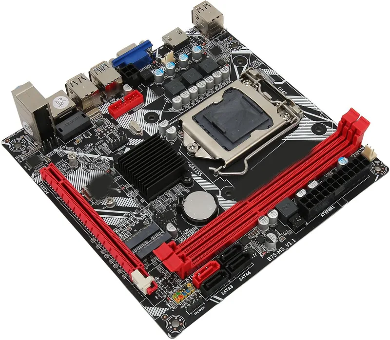 Annadue B75 Moderkort för LGA 1155 2X DDR3 16GB Gaming Desktop Board