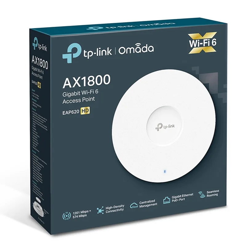 TP-Link Omada AX1800 1800 Mbit/s Vit Strömförsörjning via Ethernet