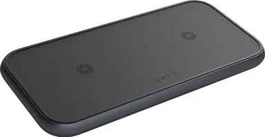 ZENS Qi-certifierad 2 x 15 W dubbel aluminium trådlös laddare