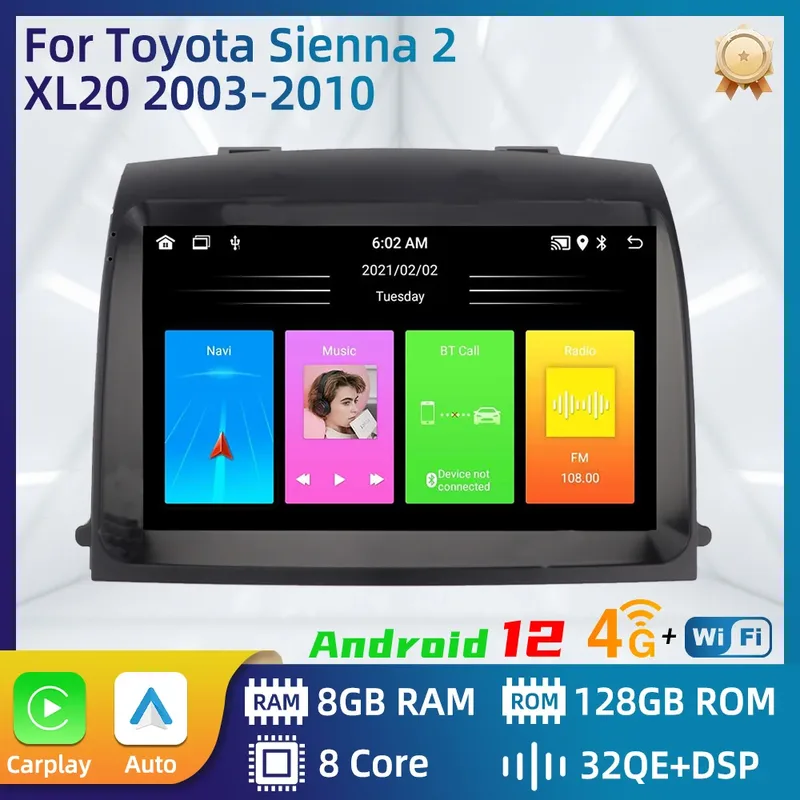 Android Car Stereo för Toyota Sienna 2 XL20 2003-2010