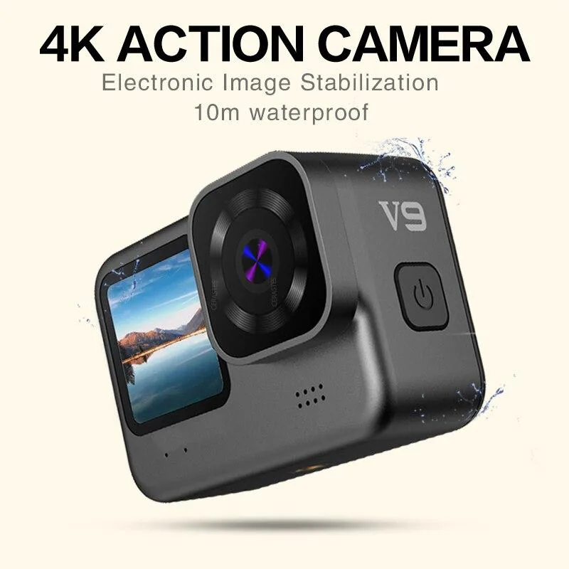 Actionkamera Actionkamera 4K60FPS Med Fjärrkontrollskärm