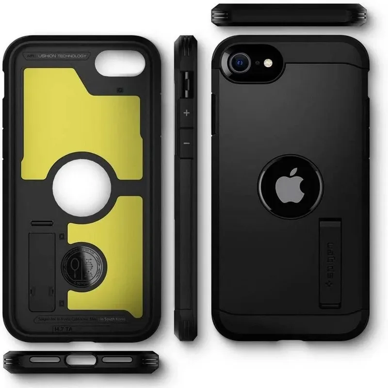 Spigen iPhone 7/8/SE Skal Tough Armor Svart