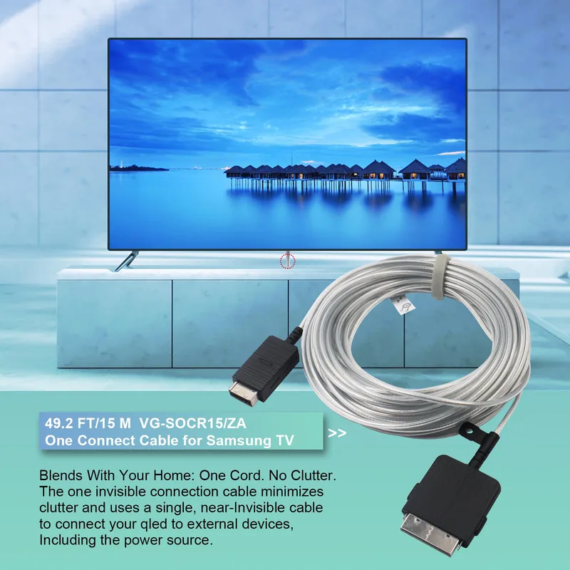 VG-SOCR15/ZA 15M VG-SOCR15 VGSOCR15 En Osynlig Anslutningskabel For QE55 QE65 QE75 Q80R Q85R Q95T Q90R QLED 4K TV