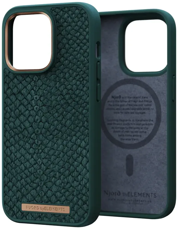 Njord byELEMENTS iPhone 14 Pro Salmon Leather MagSafe fodral
