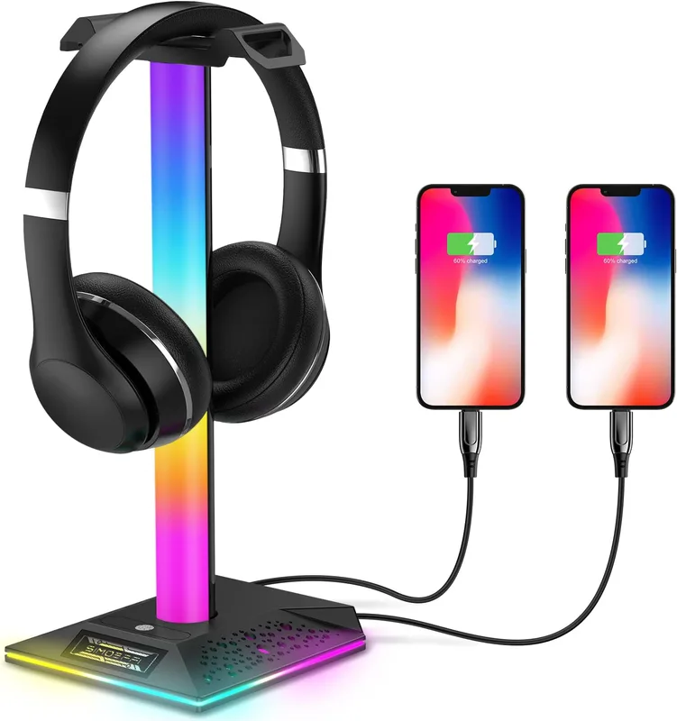 Hörlursställ med flera Laddningsportar, Gamingtillbehör Till PC