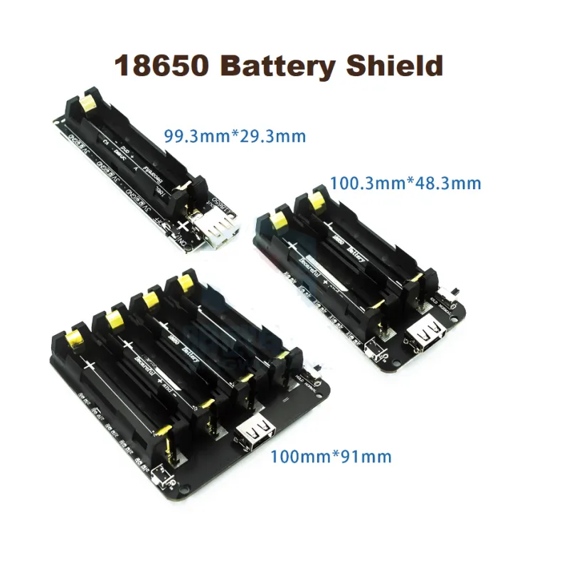 18650 litium Li-Ion batteri expansion shield