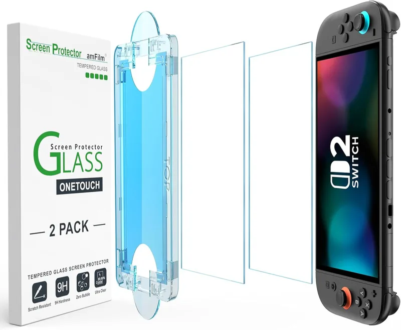 amFilm OneTouch skyddsfilm för Nintendo Switch 2 modell 2025