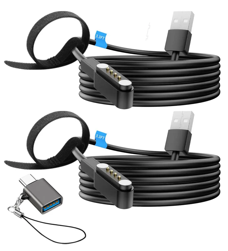 MoKo 2 Pack USB-C Charging Cable for PLAUD Note AI, 3.3FT Fast Charging Cord Plaud Replacement Charger for Note Pro AI Voice Recorder, Black