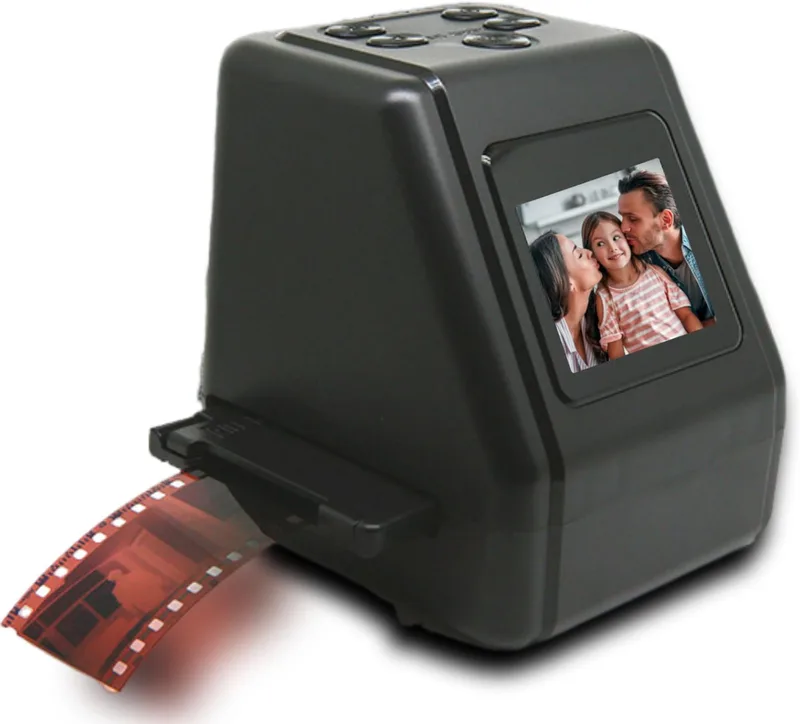 Film Slide Scanner, Slides Negatives Scanner 2 Inch Display -skärm för 135 126 110 Filmer