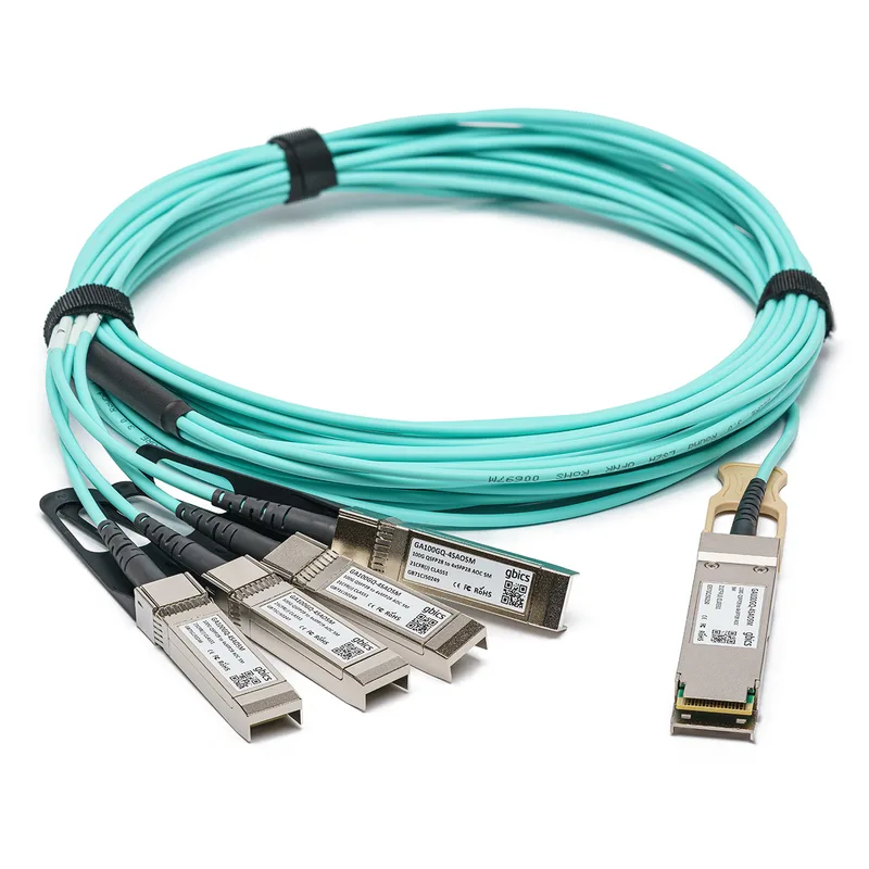 100G QSFP28 till SFP28 breakout aktiv optisk kabel