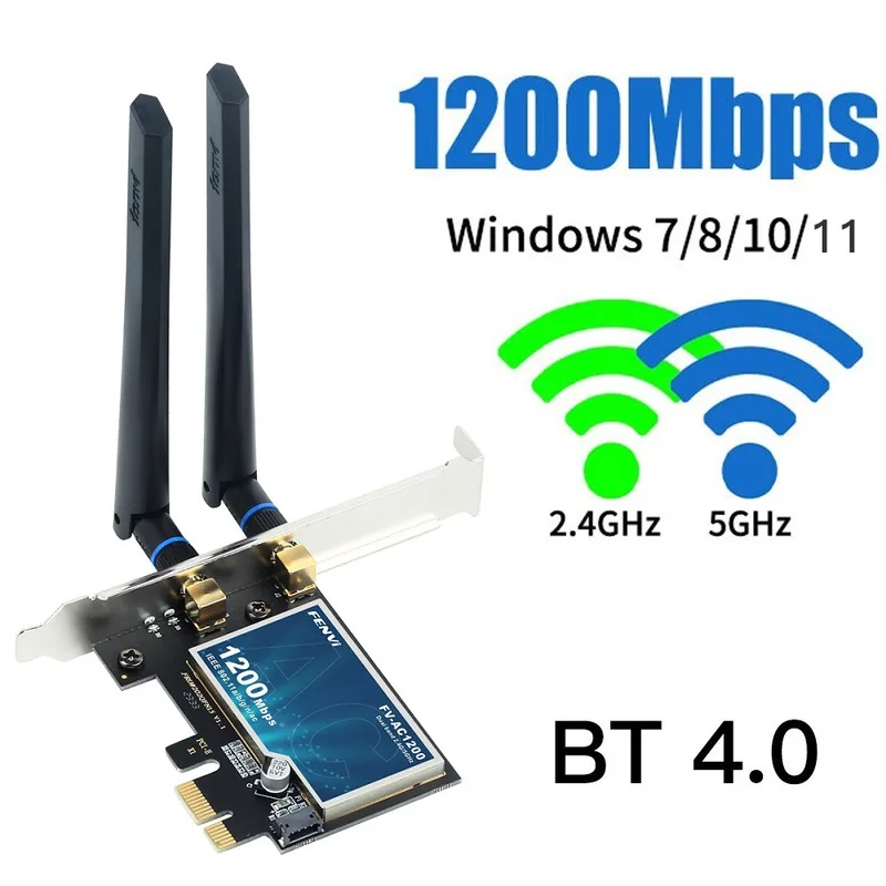 1200 Mbps Dual Band PCIE WiFi-kort