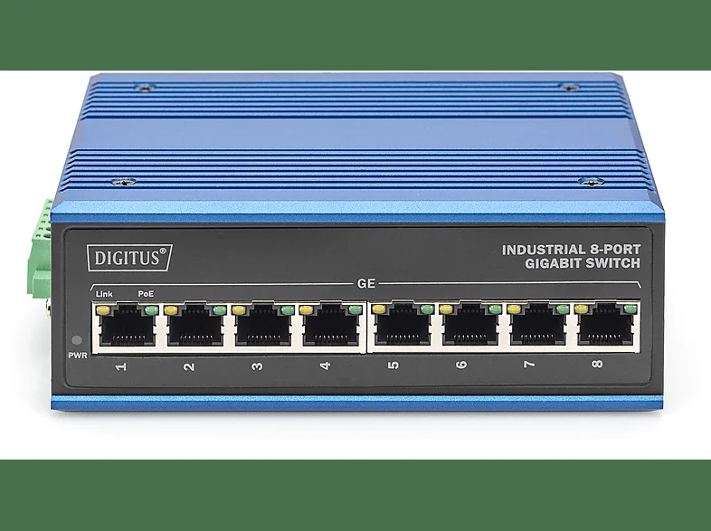 DIGITUS 8 port Gigabit PoE nätverksswitch