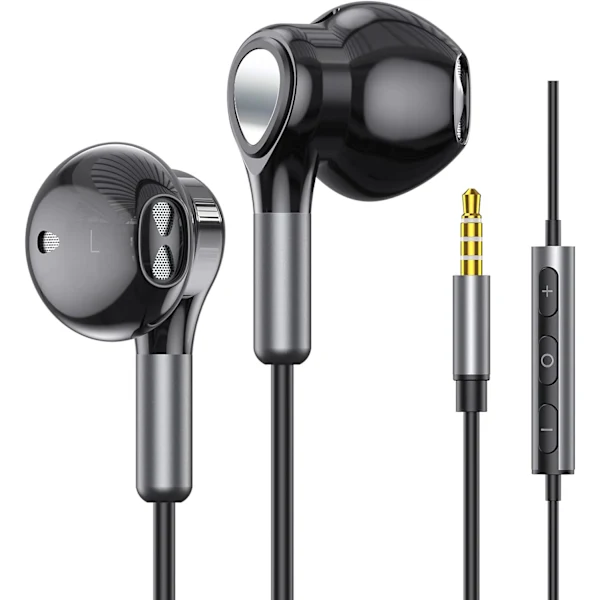 Keenso 3,5 mm HIFI sladdad hörlurar