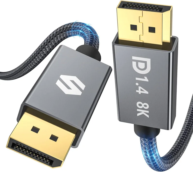 Cable Matters VESA-certifierad flätad 8K DisplayPort 1.4-kabel