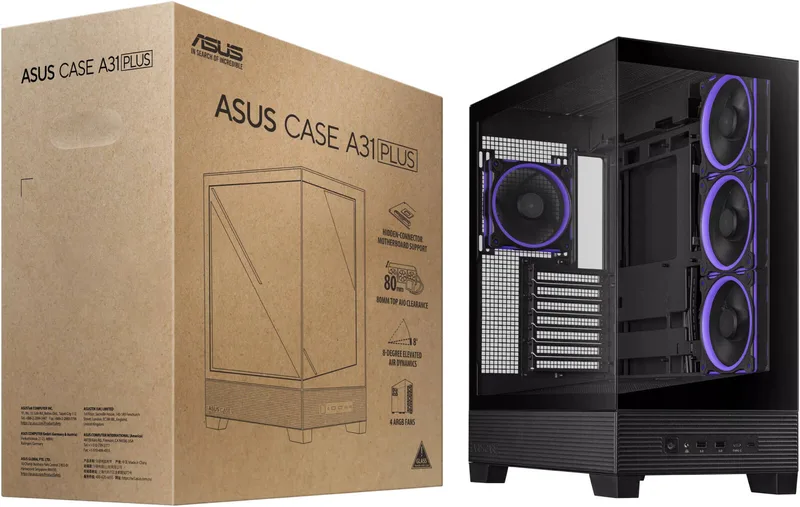 ASUS A31 Plus svart ATX pc fodral