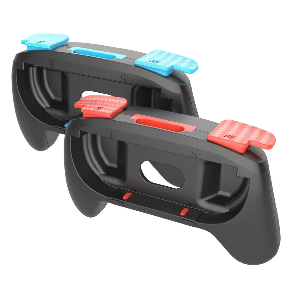 Mcbazel boxningsgrepp med handledsremmar för NS Switch Joy-Con Fitness boxningsspel Blå Röd