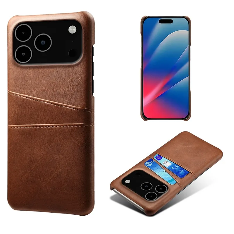 Skalo iPhone 17 PU-Läder Korthållare Skal