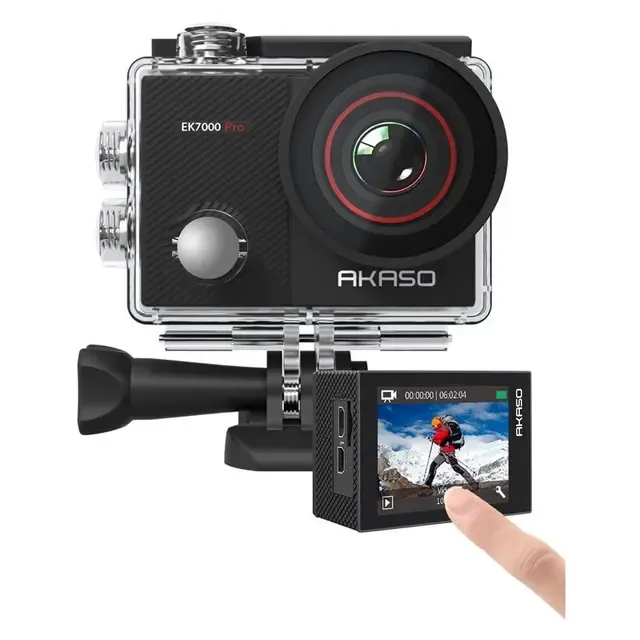 Actionkamera med stabilisator Actionkamera med skärm