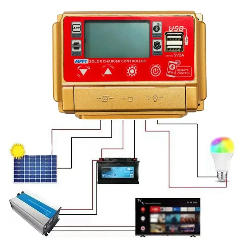 Osmond 12/24 V MPPT solladdningsstyrenhet Wifi Bluetooth