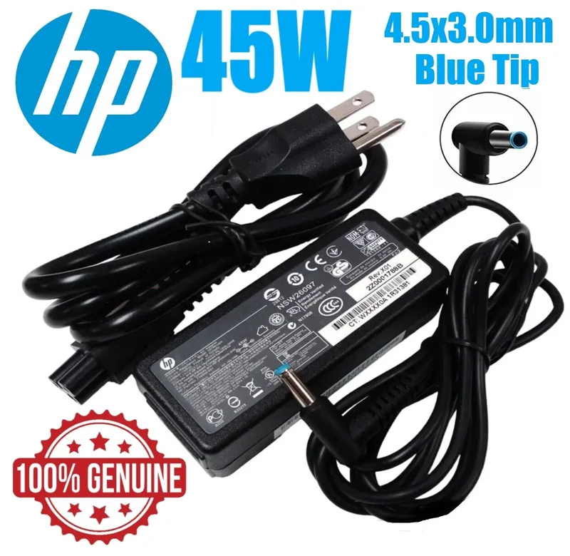 45 W HP laptop strömförsörjning laddningskabel laddare