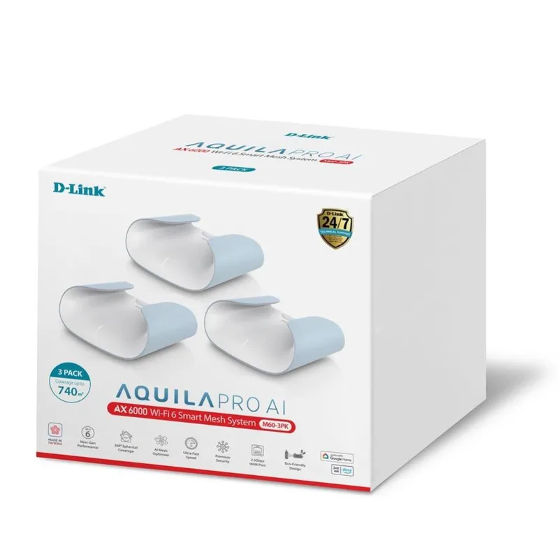 D-Link M60 AQUILA PRO AI AX6000 smart meshrouter