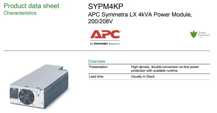 APC Symmetra LX Power Module