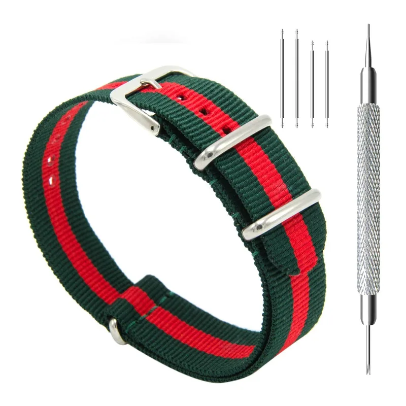 Elastiskt Nylonarmband 20mm 22mm For Tudor For Seiko For Rolex Armband Herr Sportarmband