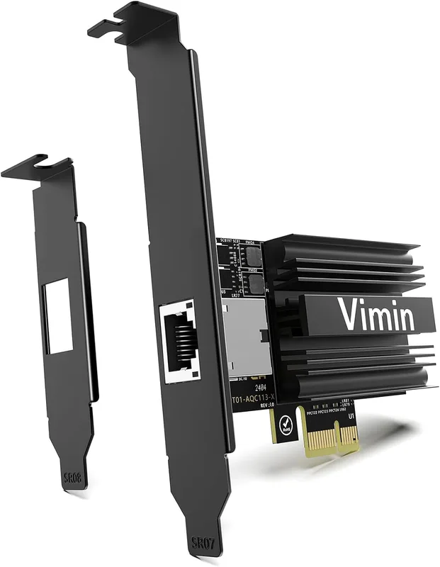 10G PCIE4.0 × 1 nätverkskort, Marvel AQC113-styrenhet, 10 Gb Base-T Ethernet-adapterkort, kompatibelt med PCI Express X1, X4, X8, X16, 10G NIC RJ45-an