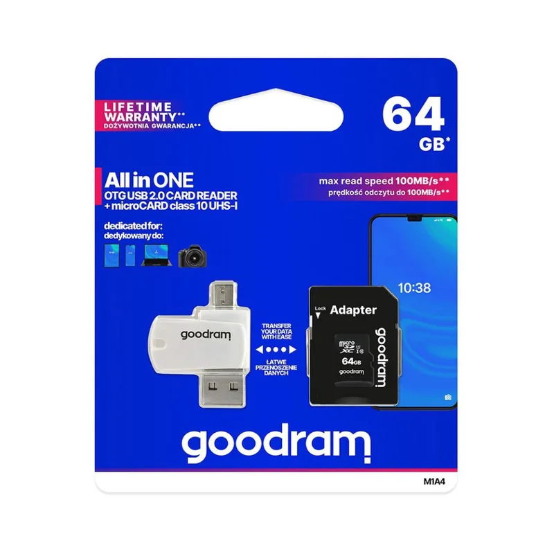 Goodram M1A4 Allt i ett 64 GB microSD