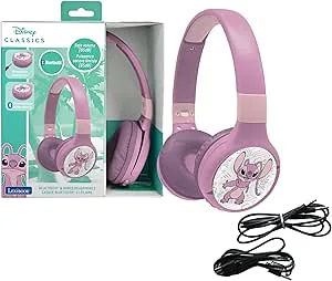 Lexibook, Disney Stitch, Angel 2-i-1 Bluetooth & trådbundna hörlurar