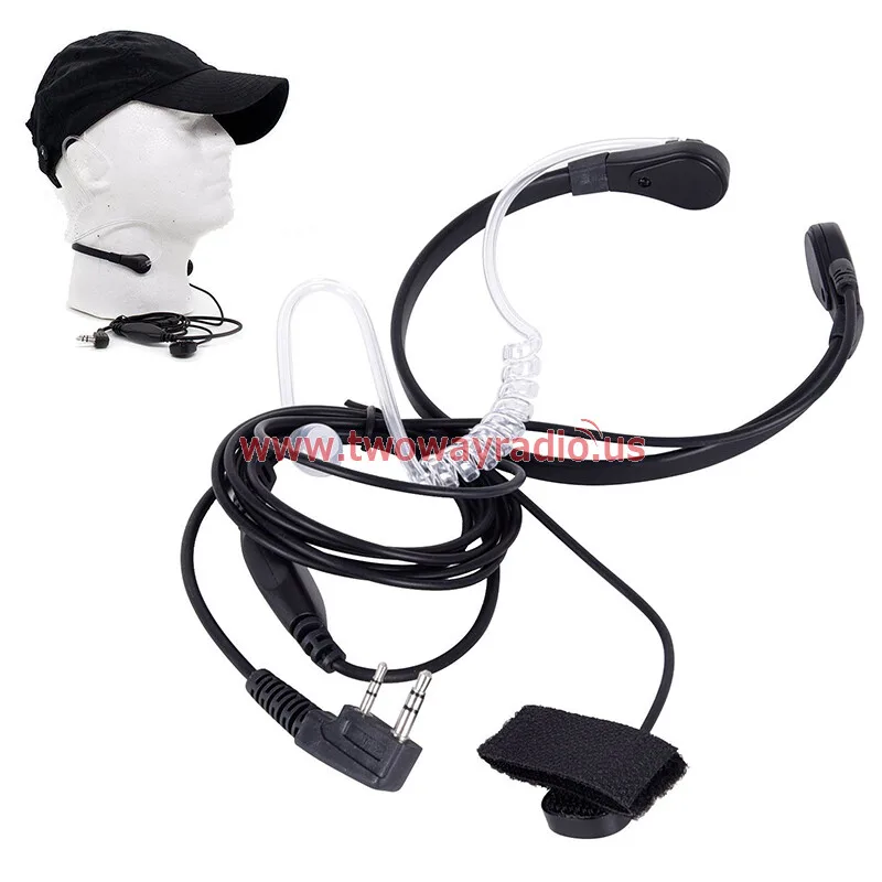 Throat MIC Earpiece 2PIN PTT Headset