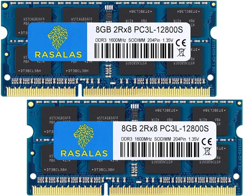 Rasalas DDR3 16GB Kit (2x8GB) DDR3 1600MHz PC3L-12800 RAM-minnesmoduler