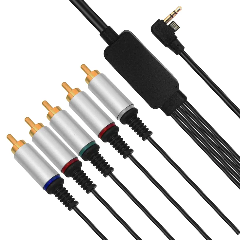 MEIRIYFA PSP AV Audio Video 3RCA adapterkabel för PSP 2000 3000 HDTV HD komponent ljudvideo ersättningskabel
